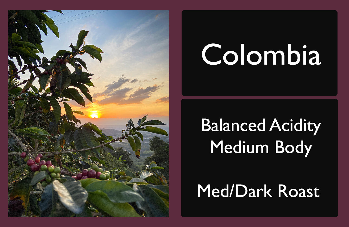 Colombia Coffee Label