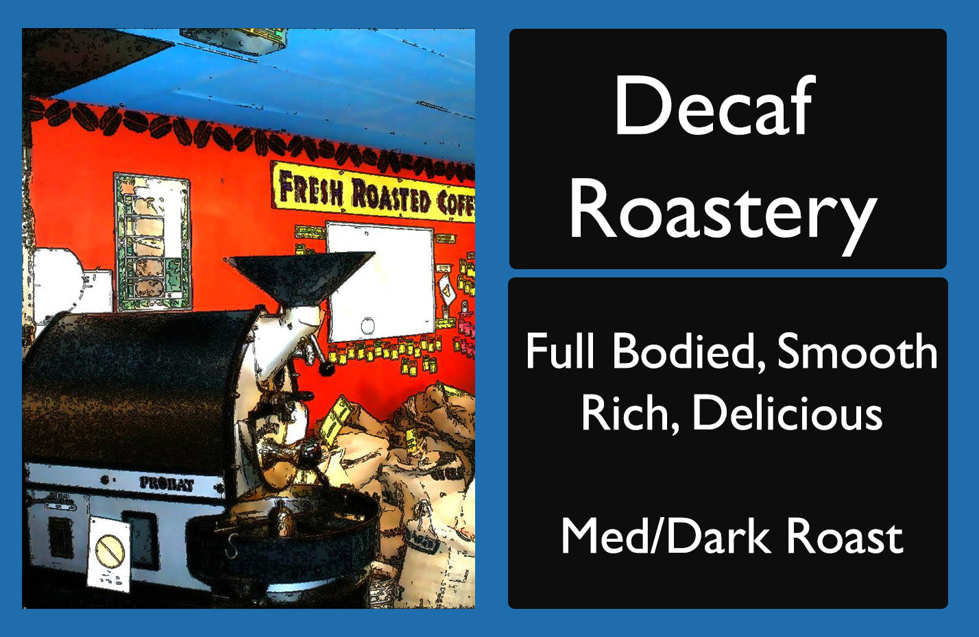 Picture of a bag of Decaf Roastery Coffee