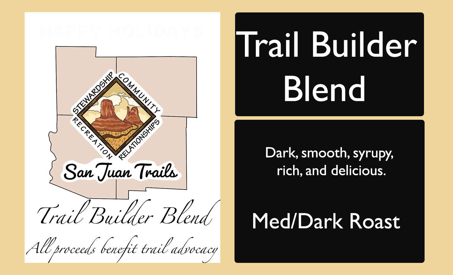 Picture of a bag of Trail Builder Blend Coffee