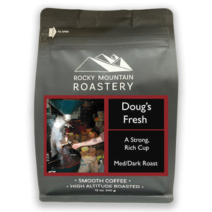 Picture of a bag of Doug's Fresh Coffee