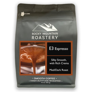 Picture of a bag of E3 Espresso Coffee