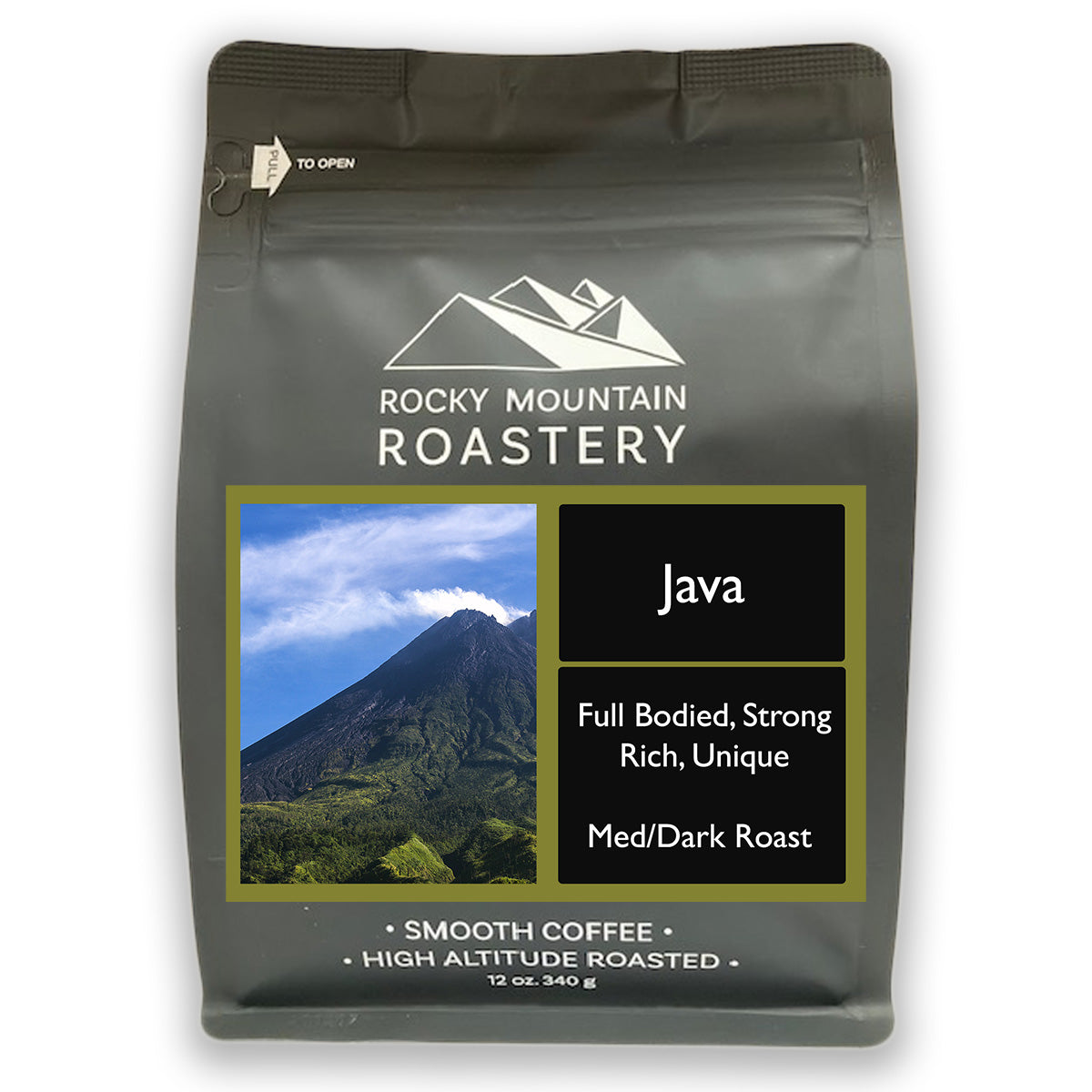 Picture of a bag of Java Coffee